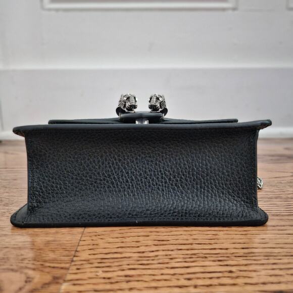 Gucci Mini Crystal Top Handle Dionysus Black Leather Crossbody - Picture 4 of 7